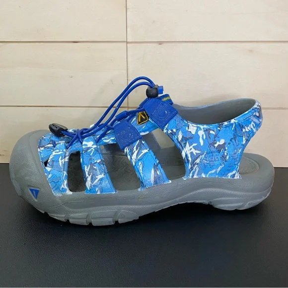 Keen Newport Foamies Waterproof Sandals Kid's Youth Size 4 Shoes Blue Grey - Picture 4 of 11